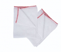 Dish Cloth White Red Edge (6)