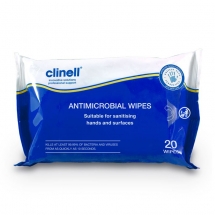 Clinell Antimicrobial Wipes Hand/Surface (20 wipes)