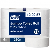 Tork Advanced Jumbo Roll 2-ply 5.9cm core 360m 120257(6)