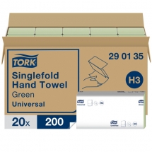 Tork 290135 Green Hand Towel 20x200 Sheets 25x25cm (4000)