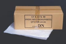 White Swing Bin Liners 13x23x30 (1000)