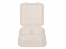 VW VB09-3 3 Compartment 9in Bagasse Clamshell (200)