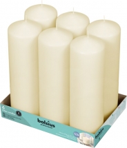 Bolsius Pillar Candle Ivory 250 x 80mm (pack of 6)