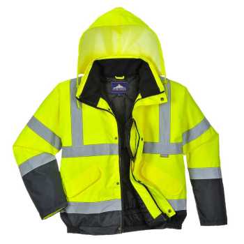 Hi Vis Two Tone Bomber Jacket S266 Hi Vis Two Tone Bomber Jacket S266