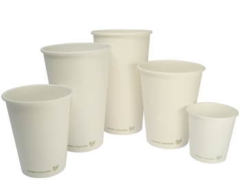 Vegware Compostable White Hot Cup Single Wall