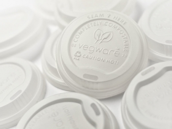Vegware Compostable CPLA Hot Cup Lid White