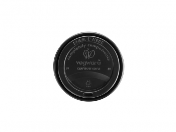 Vegware Compostable CPLA Hot Cup Lid Black