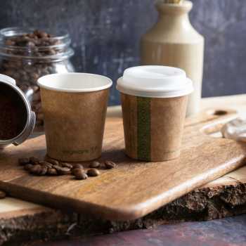 Vegware Compostable Brown Kraft Hot Cup Single Wall Vegware Compostable Brown Kraft Hot Cup Single Wall