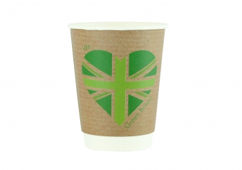 Vegware Compostable Green Britain Double Wall Hot Cup