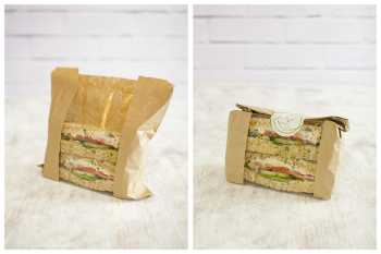 Vegware Compostable Clear Natureflex Window Kraft Bag Vegware Compostable Clear Natureflex Window Kraft Bag