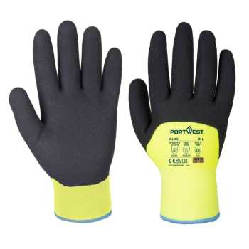 Portwest Cold 15 Nitrile Sandy 3/4 Dipped Glove Yellow A146 Portwest Cold 15 Nitrile Sandy 3/4 Dipped Glove Yellow A146
