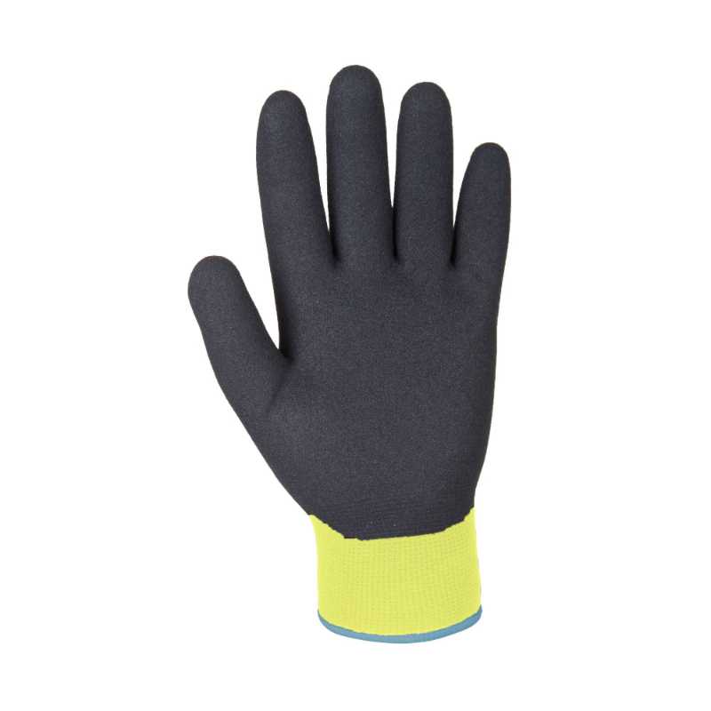 Portwest Cold 15 Nitrile Sandy 3/4 Dipped Glove Yellow A146