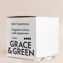 G&G Organic Applicator Tampons Super (Bulk Pack of 200)