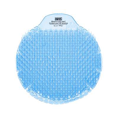 P-Wave Slant 6 Deodorant Urinal Screen Ocean/NHS (10)