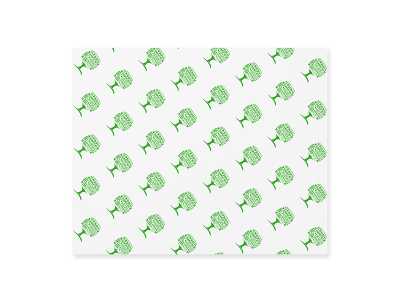 Vegware printed Green Tree greaseproof Paper VGKSH4-GT