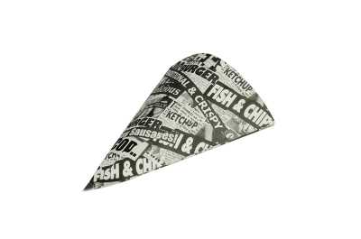 VW 01NPCONE Newspaper Print Chip Cones (1000)