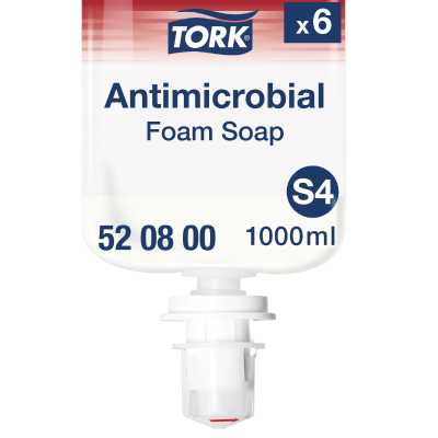 Tork Premium S4 Antimicrobial Foam Soap 520800 (6x1000ml)