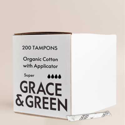 G&G Organic Applicator Tampons Super (Bulk Pack of 200)