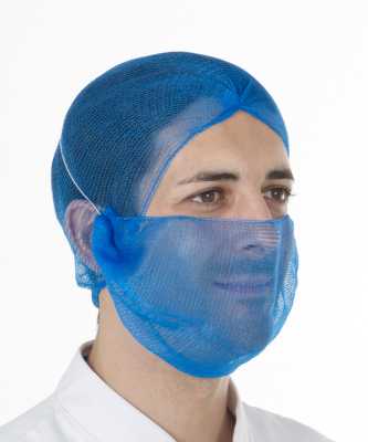 HairTite HiCare Beard Snood Blue Metal Detectable XL(50)