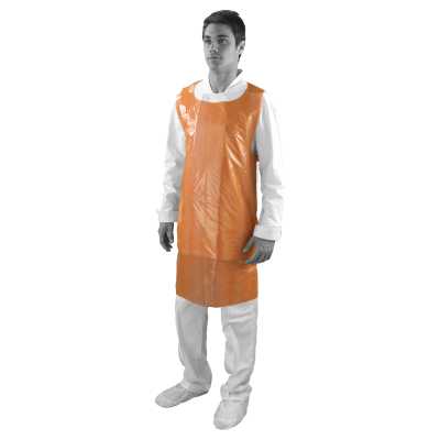 Shield A14O/R Orange Med Duty Aprons on roll (1000/5x200)