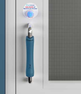 Purehold Pull Antimicrobial Door Handle Cover Blue S (Ea)